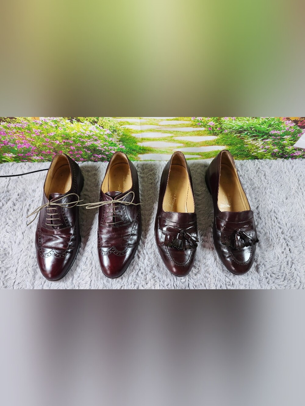 Salvatore Ferragamo Studio Men's Dress Shoes ,2 Pairs Size 7 EE Italian Leather.